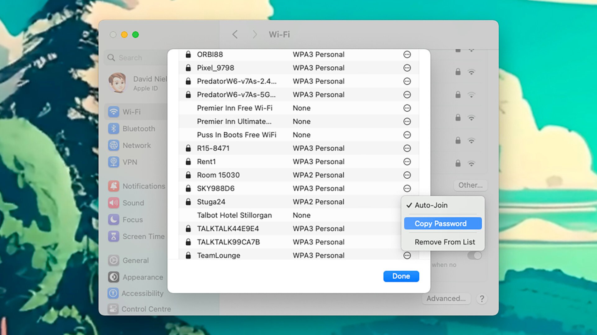 macOS Wi-Fi password