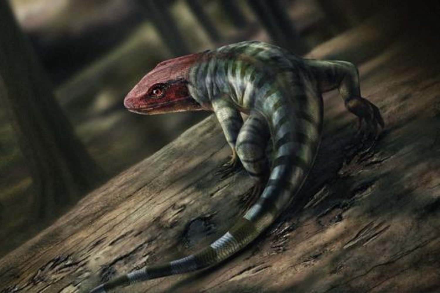 An artist's reconstruction of the responsible reptile.