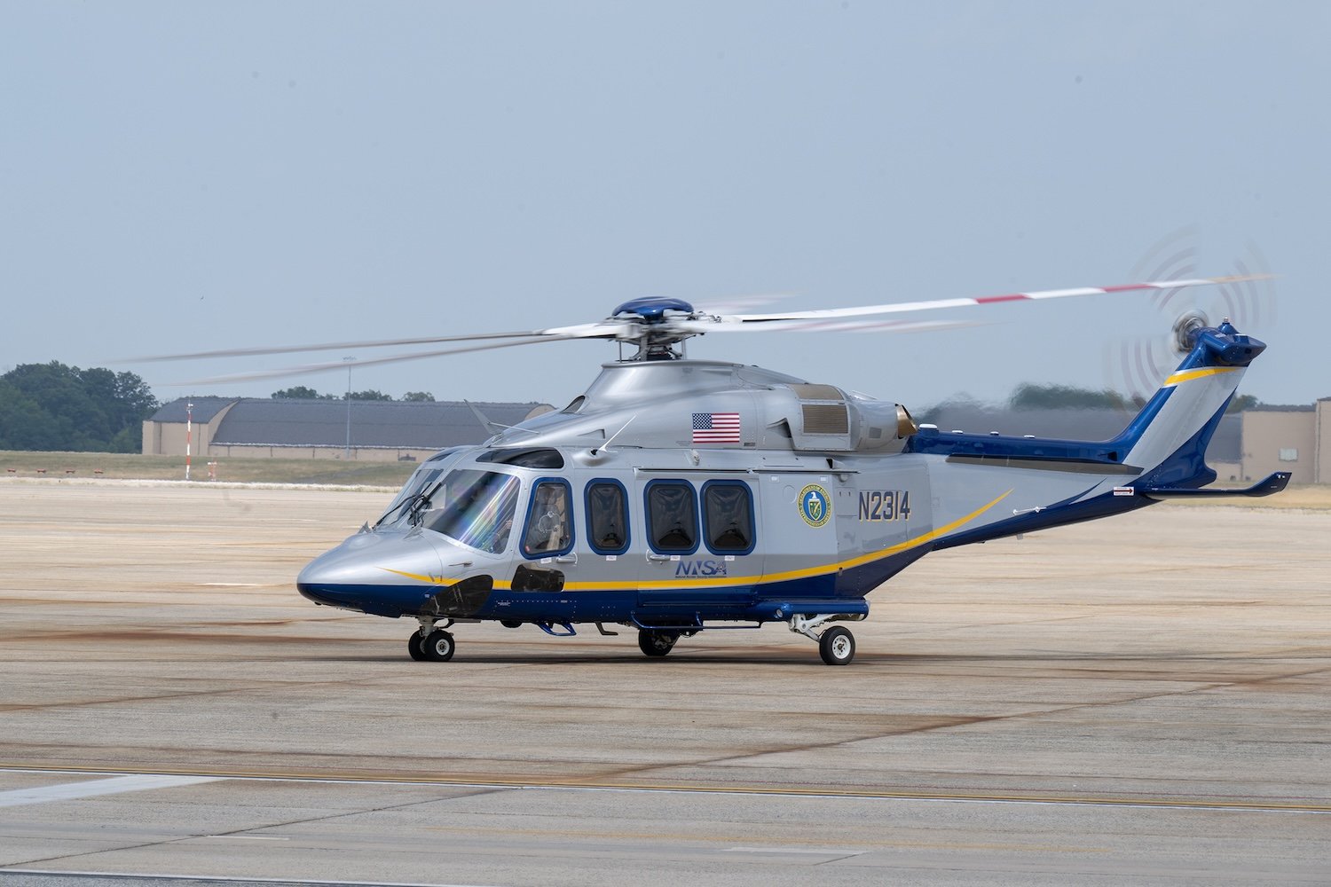 AW139 helicopter assigned to the National Nuclear Security Administration (NNSA) is pictured at Joint Base Andrews, Md., June 17, 2024.