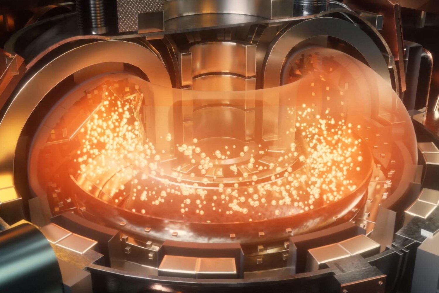 An illustration of the EAST tokamak.