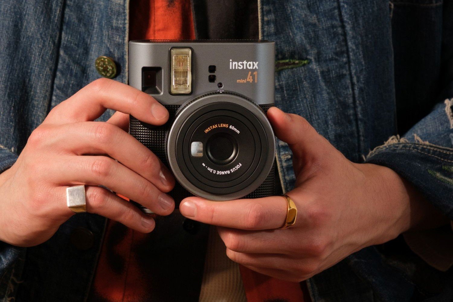 Instax Mini 41 Hero Man holding camera