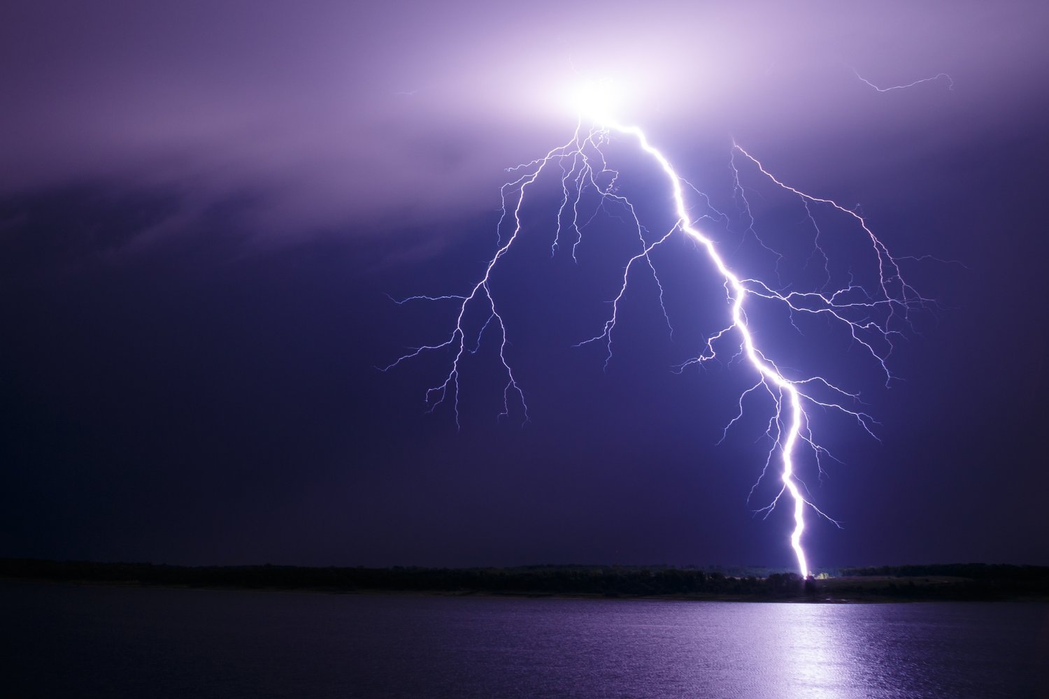 A lightning bolt in Iowa in 2015.