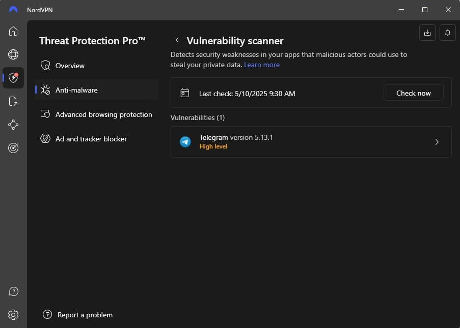 Nordvpn Vulnerability Scanner