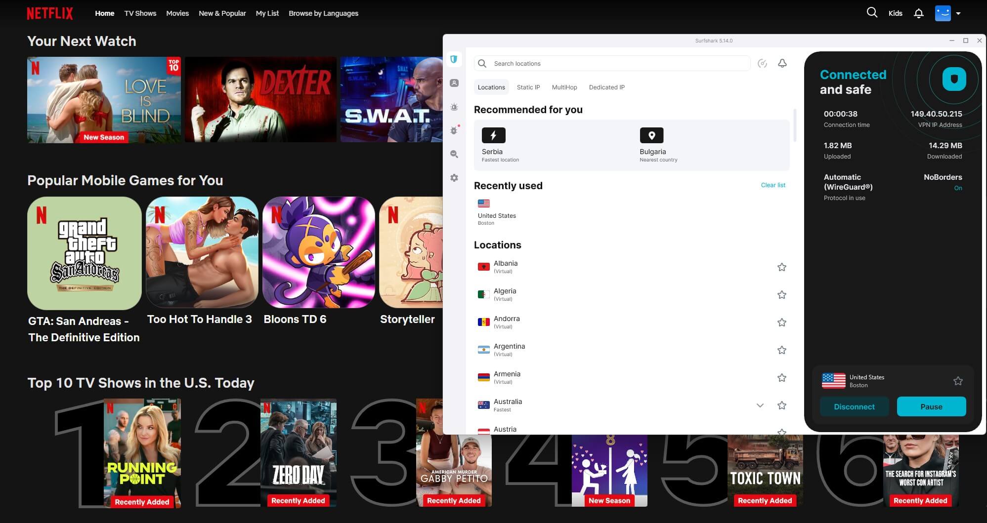 Surfshark Netflix