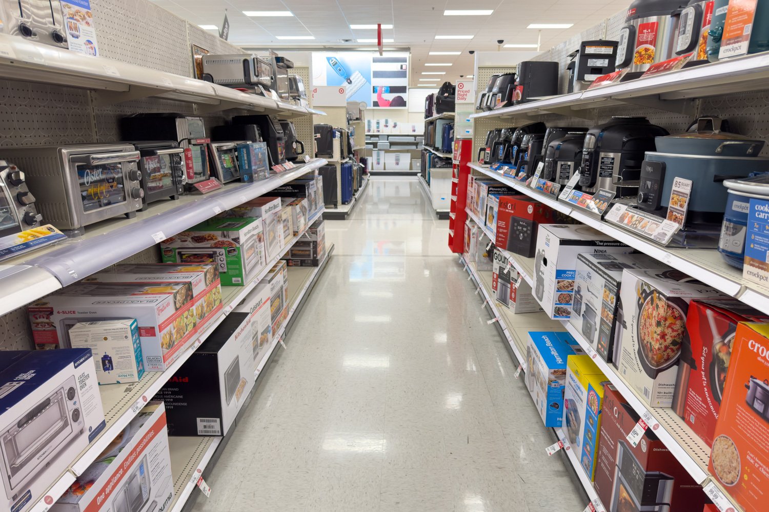 Store shelves at a Target